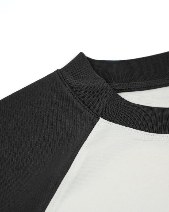 CHIQUE NOIR - TWO TONE LONGSLEEVE | OFF-WHITE/ANTRACITE