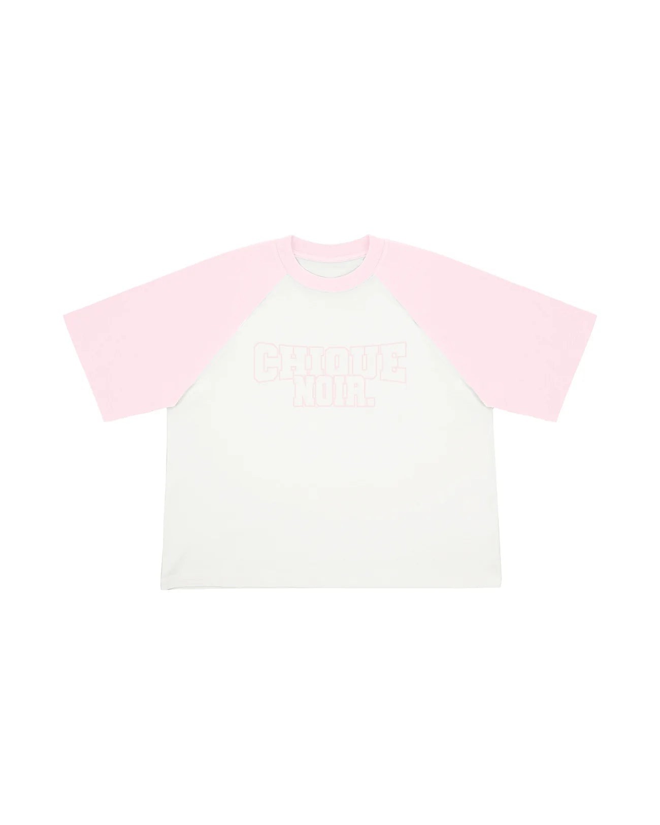 CHIQUE NOIR - TWO TONE TEE | OFF-WHITE/PINK