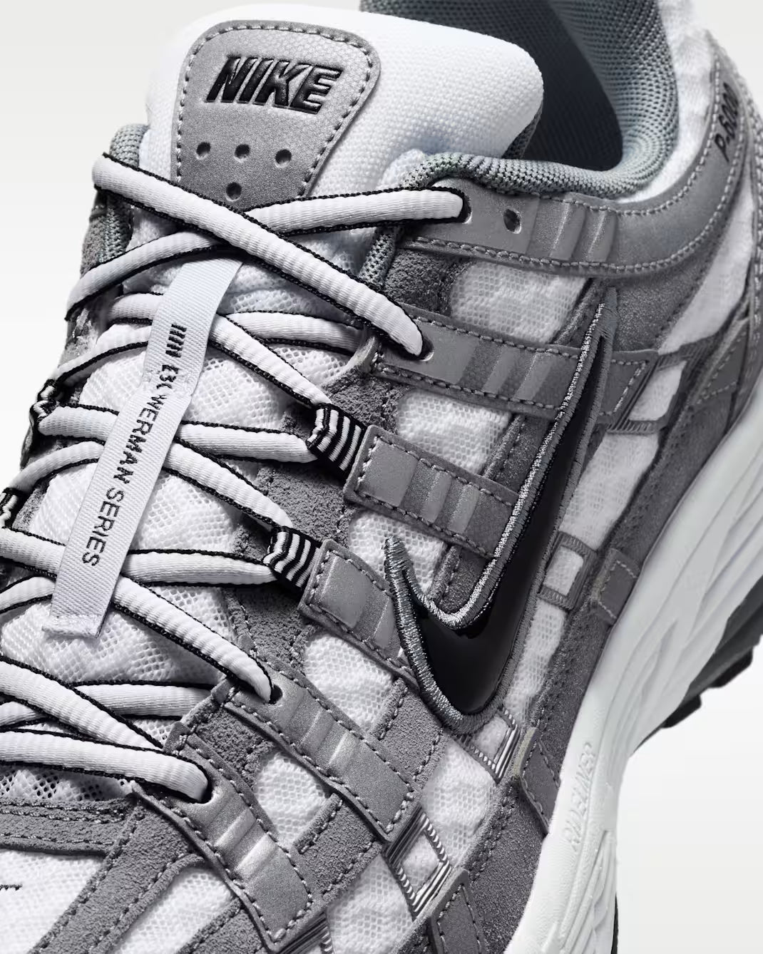 Nike P-6000 White Metallic Cool Grey Black