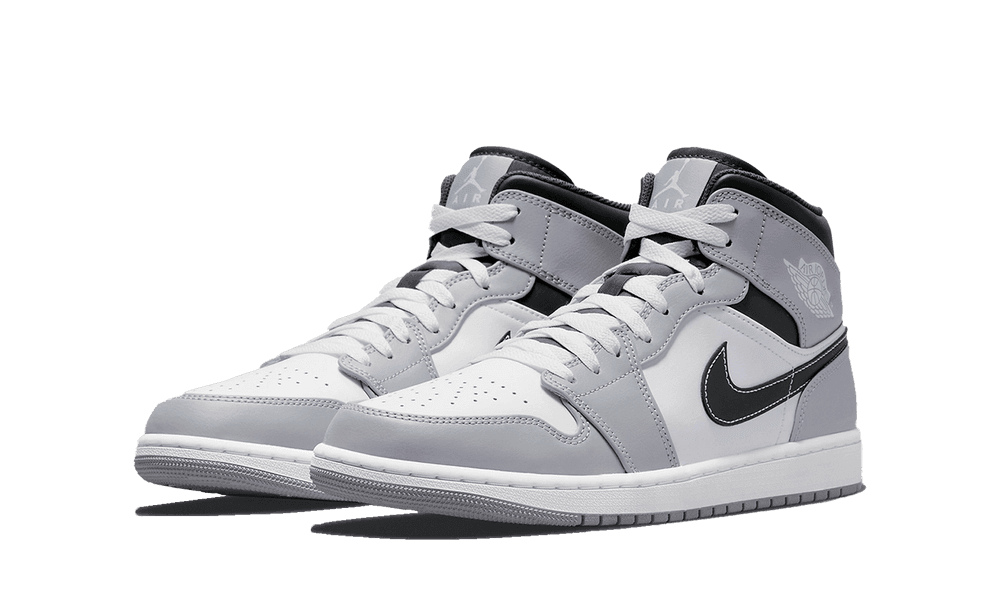 Air Jordan 1 Mid Light Smoke Grey Anthracite GS - 554725 - 078 - Mentastore