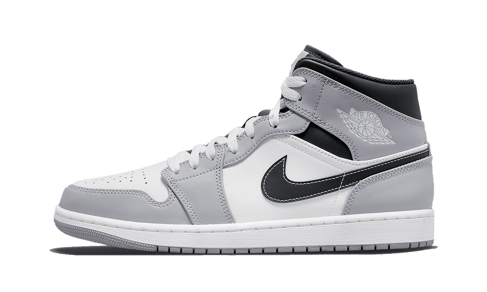 Air Jordan 1 Mid Light Smoke Grey Anthracite GS - 554725 - 078 - Mentastore