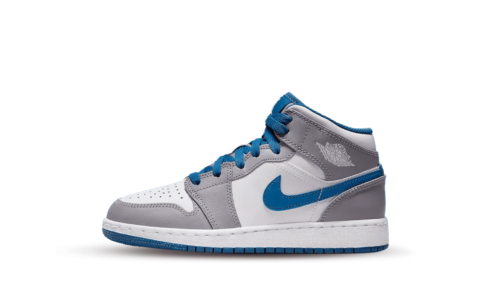 Air Jordan 1 Mid True Blue Cement (GS) - DQ8423 - 014 - Mentastore