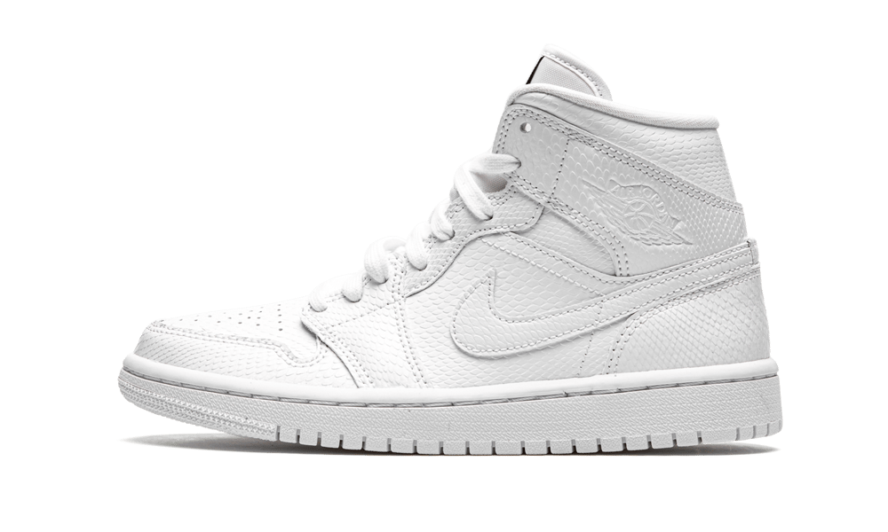 Air Jordan 1 Mid White Snakeskin (W) - BQ6472 - 110 - Mentastore