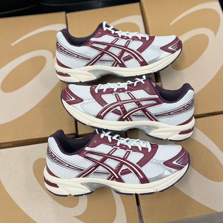 ASICS Gel-1130 White Maroon Banner - 1203A685-100 - Mentastore