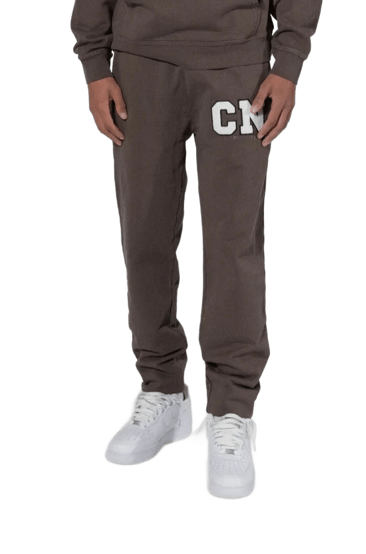 CHIQUE NOIR - CN. PATCH SWEATPANTS - CHOCOLATE - - Mentastore