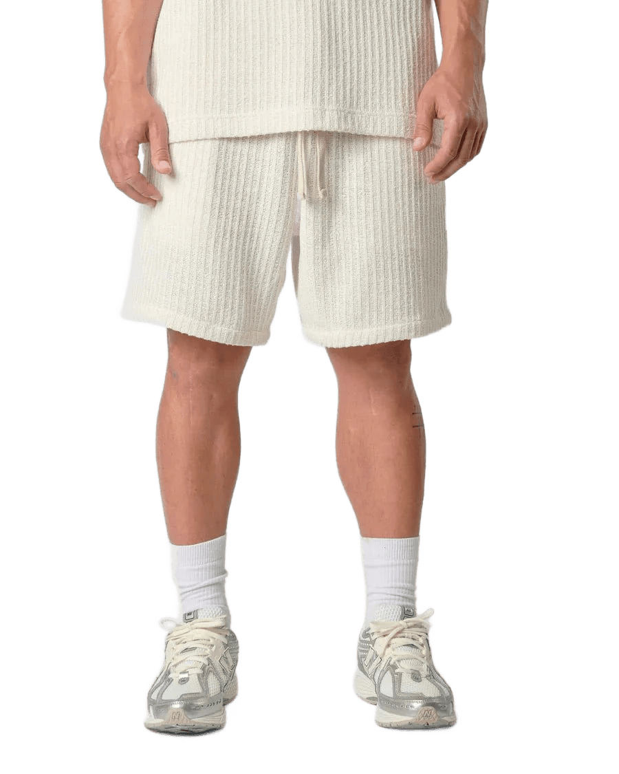 Chique Noir - KNITTED SHORTS - ECRU - - Mentastore
