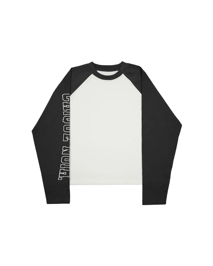 CHIQUE NOIR - TWO TONE LONGSLEEVE | OFF-WHITE/ANTRACITE - - Mentastore