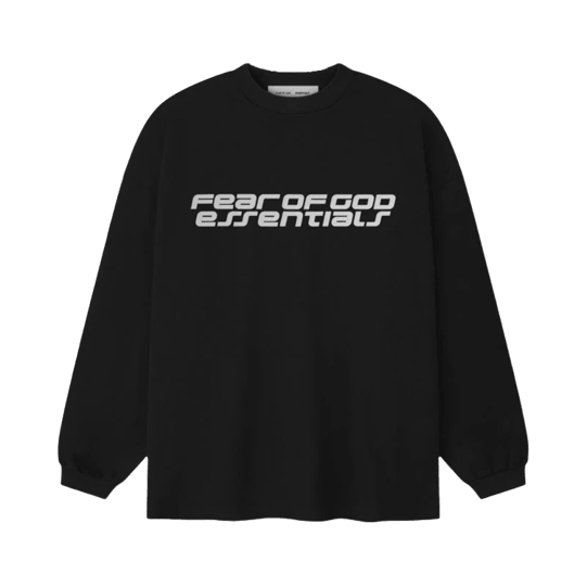 Fear of God Essentials 90's Long - sleeve Vintage Black White - - Mentastore