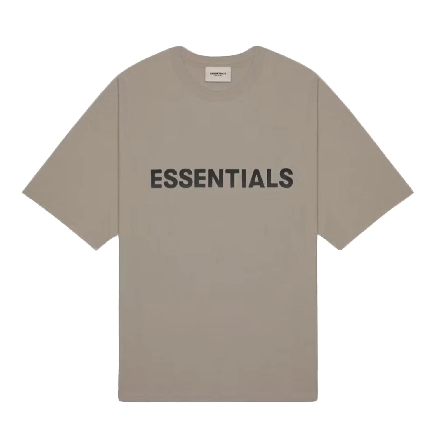 Fear of God Essentials Applique Logo T-Shirt Taupe - Mentastore