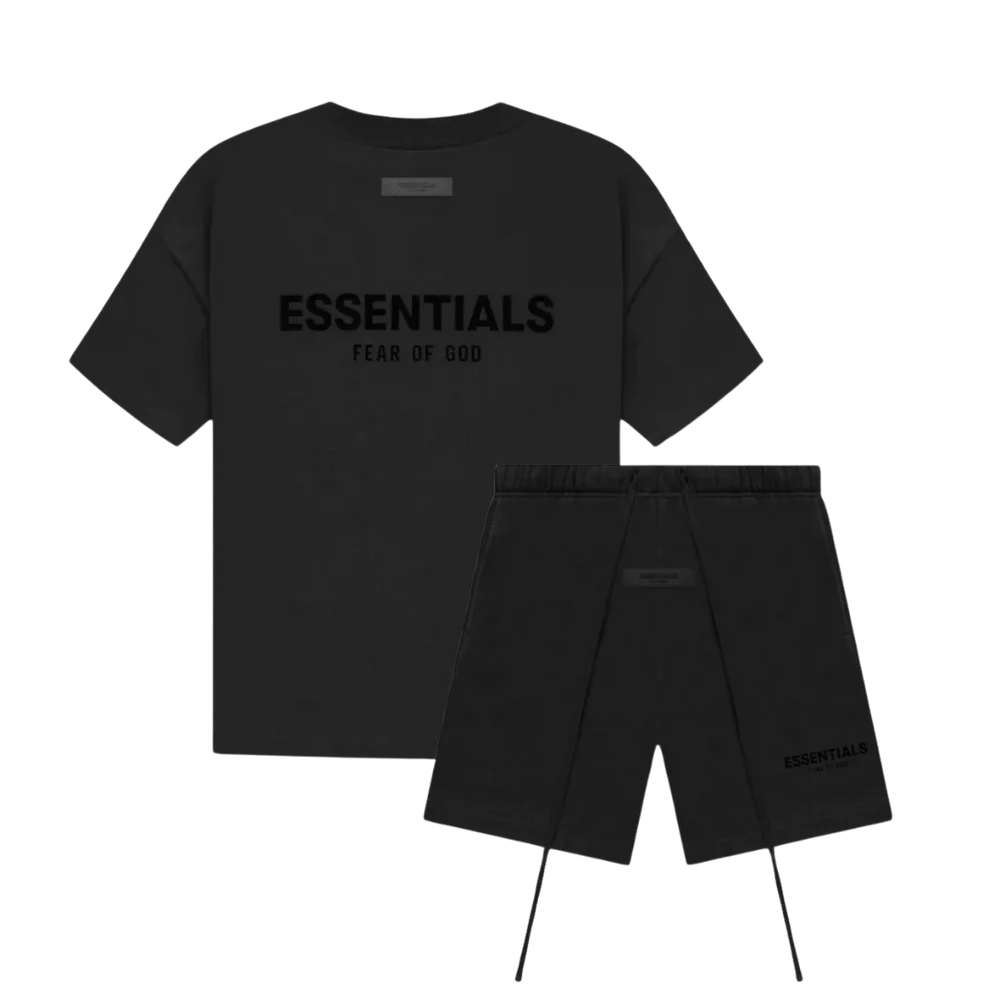 Fear of God Essentials Black Limo Summer set - Fear - of - God - Essentials - Black - Limo - Summer - Set - Mentastore