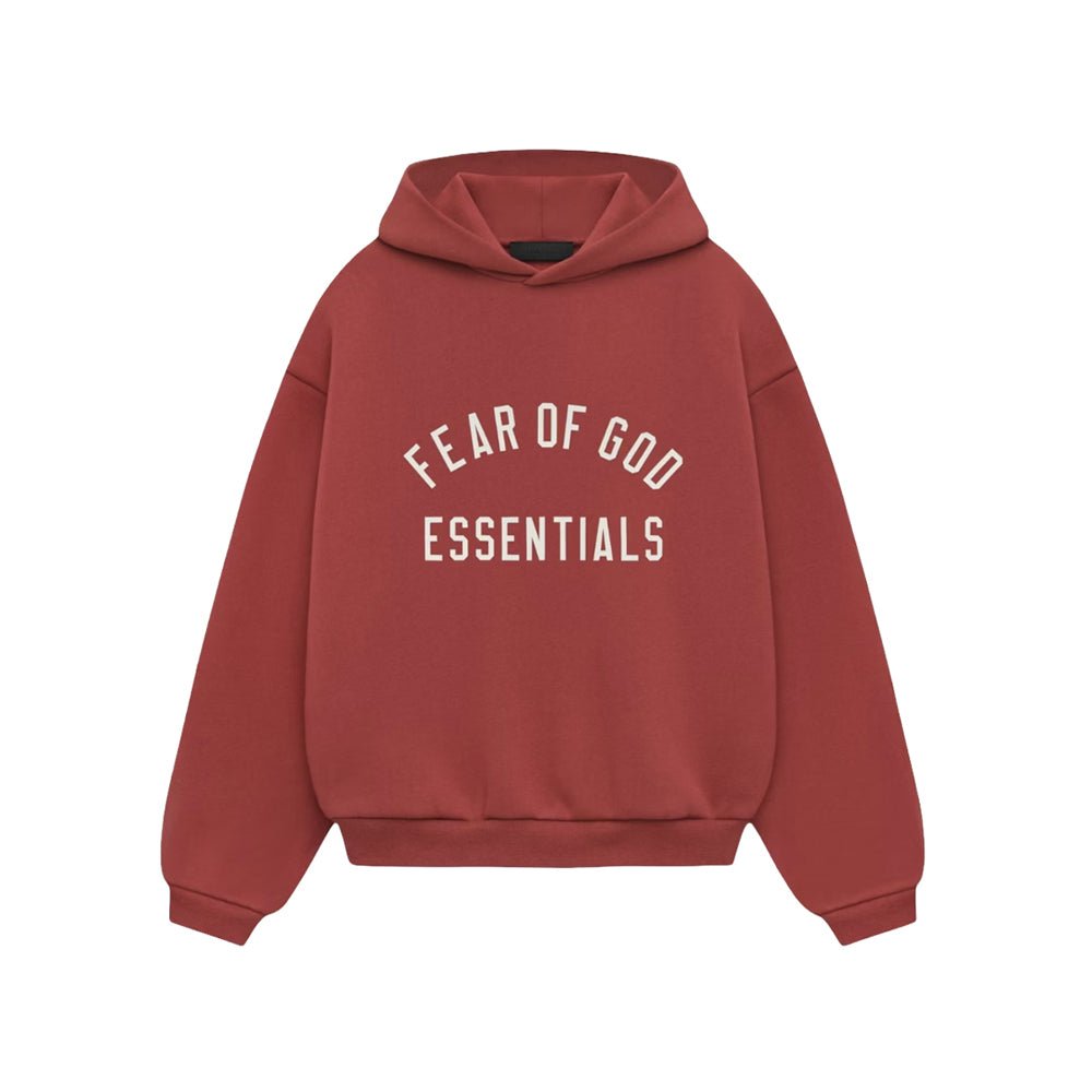 Fear of God Essentials Crimson Hoodie Kids - - Mentastore