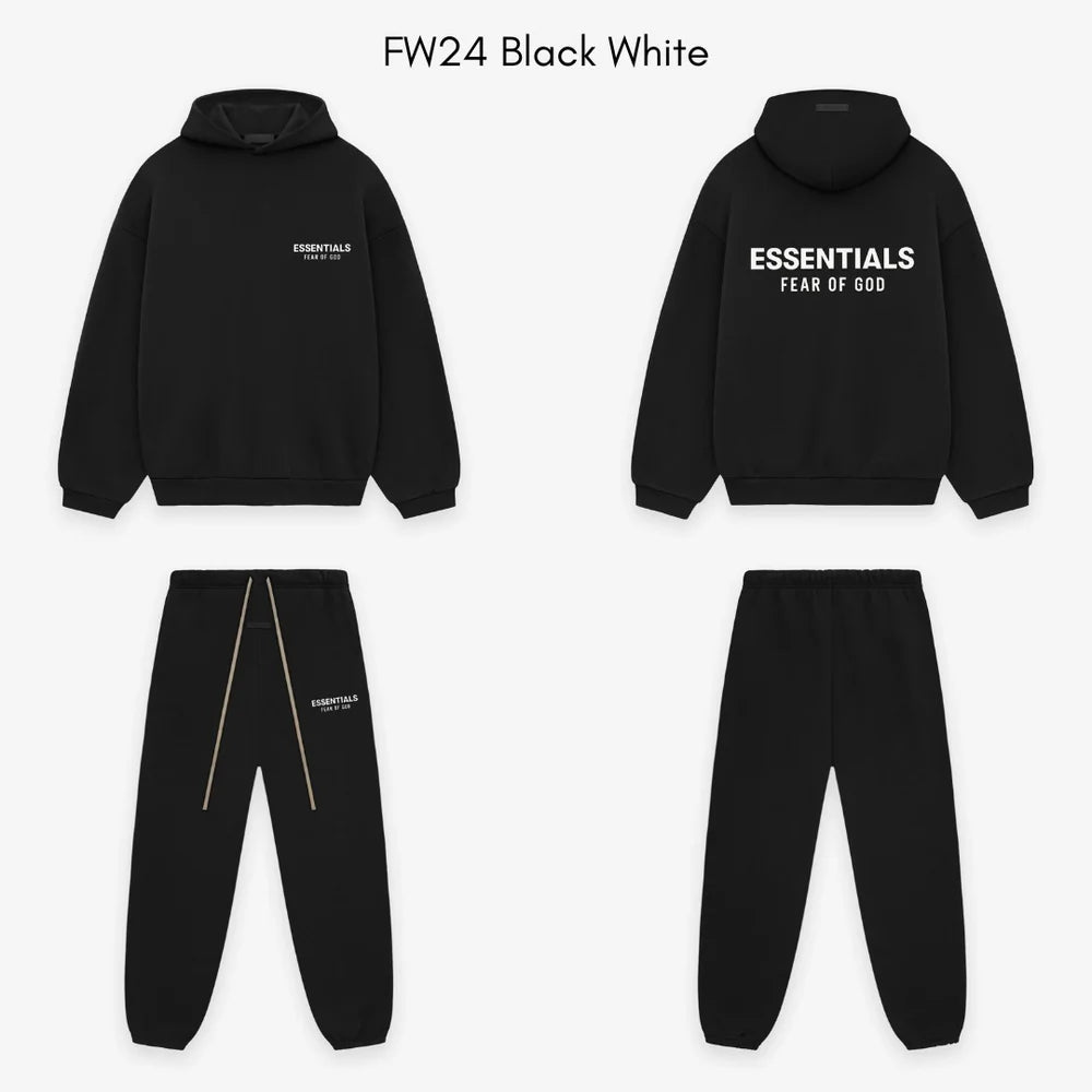 Fear of God Essentials FW24 Black White Full Set - Mentastore