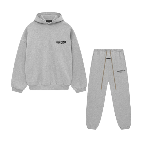 Fear of God Essentials FW24 Light Heather Gray Full Set - Mentastore