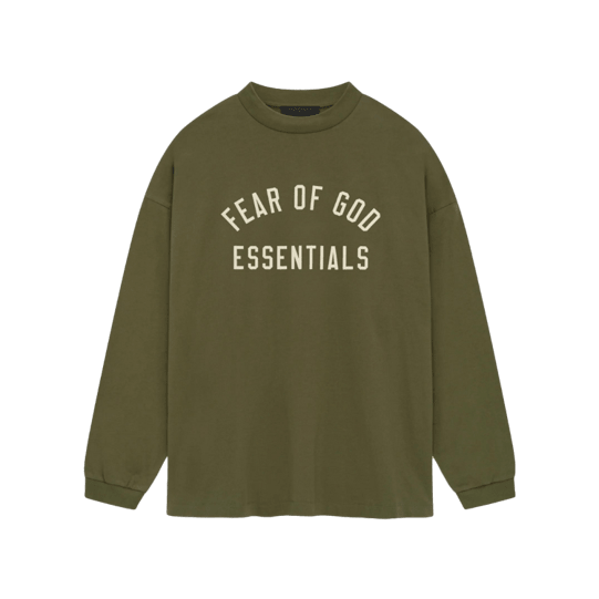 Fear of God Essentials Long - sleeve Military - - Mentastore