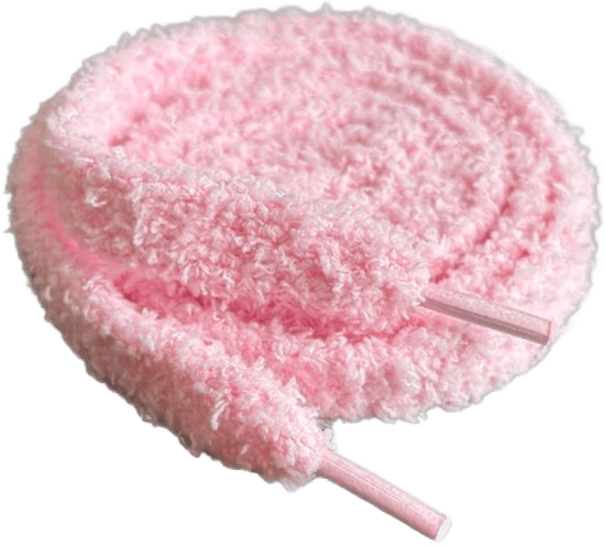 Fluffy laces Pink 120 cm - - Mentastore