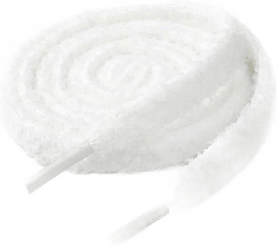 Fluffy laces white 120 cm - fluffy laces - Mentastore