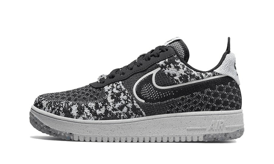 Nike Air Force 1 Low Crater Flyknit Black White Melange