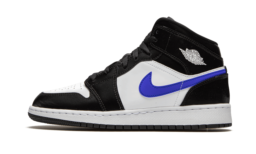 Jordan 1 Mid Black Racer Blue GS - 554725-084 - Mentastore