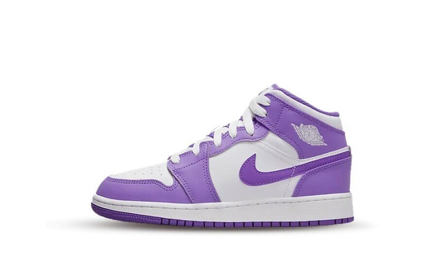 jordan 1 mid purple venom white GS - DQ8423-511 - Mentastore