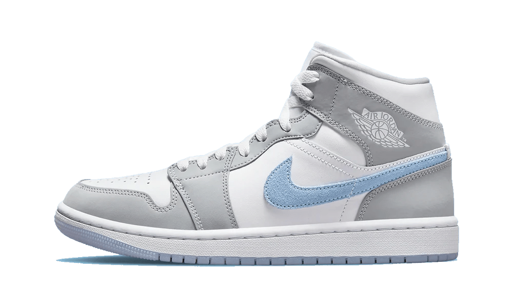 Jordan 1 Mid Wolf Grey Aluminum (Women's) - BQ6472 - 105 - Mentastore