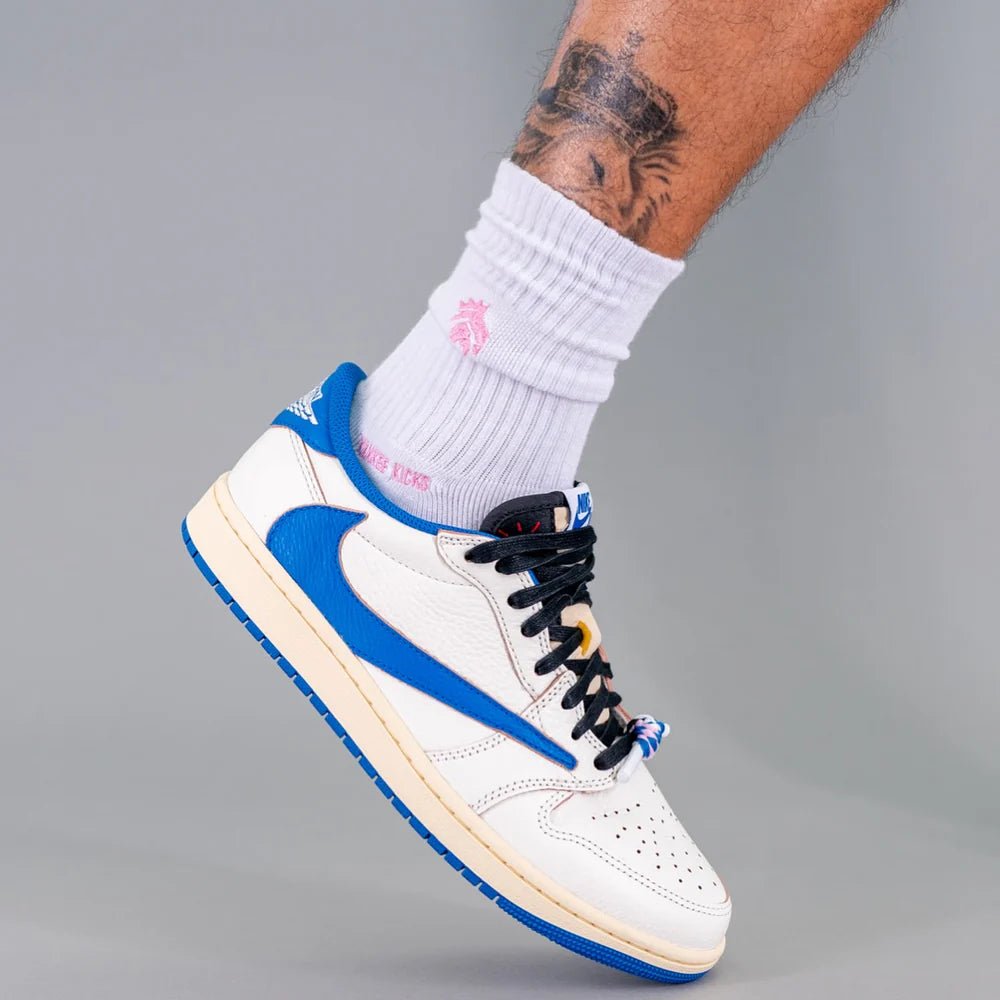 Jordan 1 Retro Low OG SP Fragment x Travis Scott Sail Military Blue - DM7866-104 - Mentastore