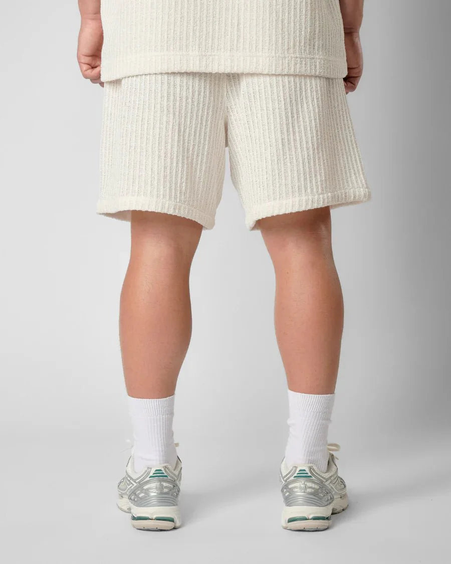 Chique Noir - KNITTED SHORTS - ECRU - Mentastore
