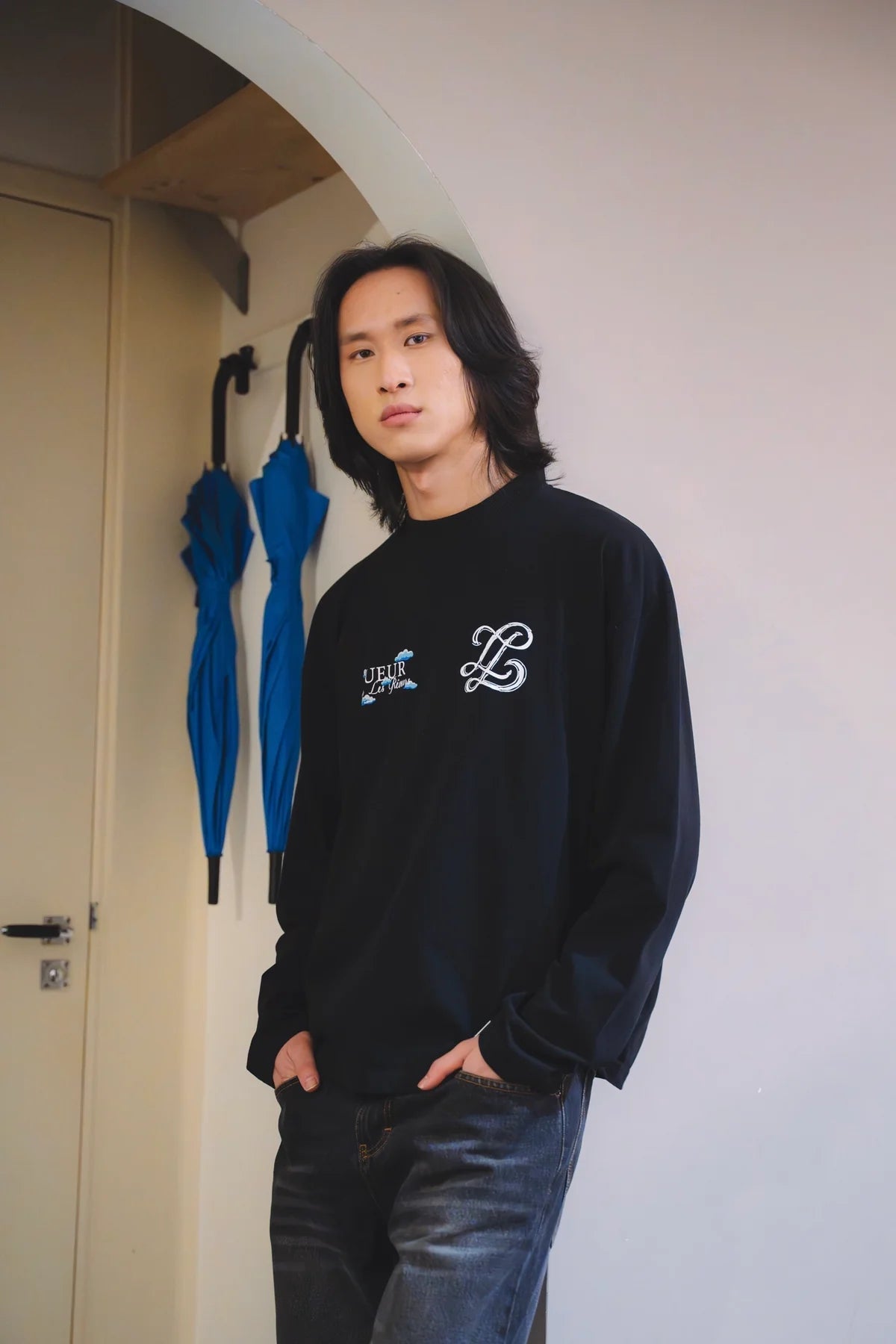 Lueuer - CLOUDY MONOGRAM long sleeve - - Mentastore