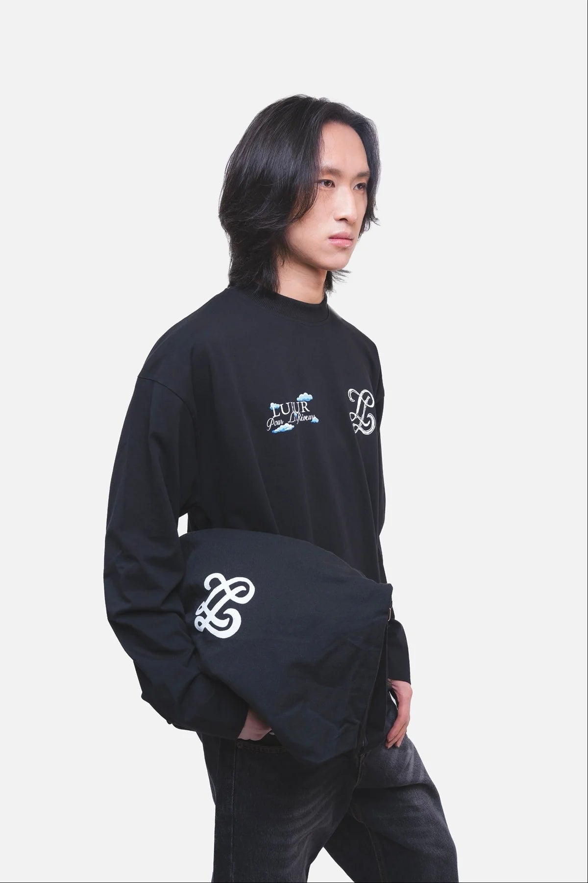 Lueuer - CLOUDY MONOGRAM long sleeve - - Mentastore