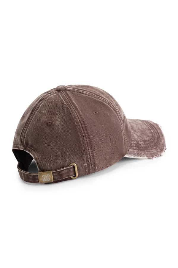 Lueur - Distressed Washed Brown Cap - - Mentastore