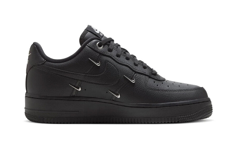 Nike Air Force 1 Low '07 LX Black Silver Mini Swoosh (W) - HQ1180-001 - Mentastore