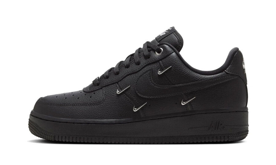 Nike Air Force 1 Low '07 LX Black Silver Mini Swoosh (W) - HQ1180-001 - Mentastore