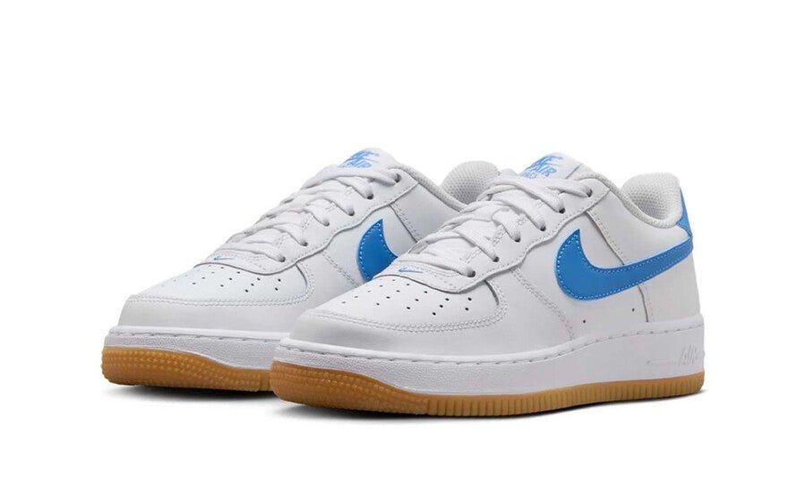 Nike Air Force 1 Low White Gum Light Brown Blue Beyond (GS) - FV5948-115 - Mentastore