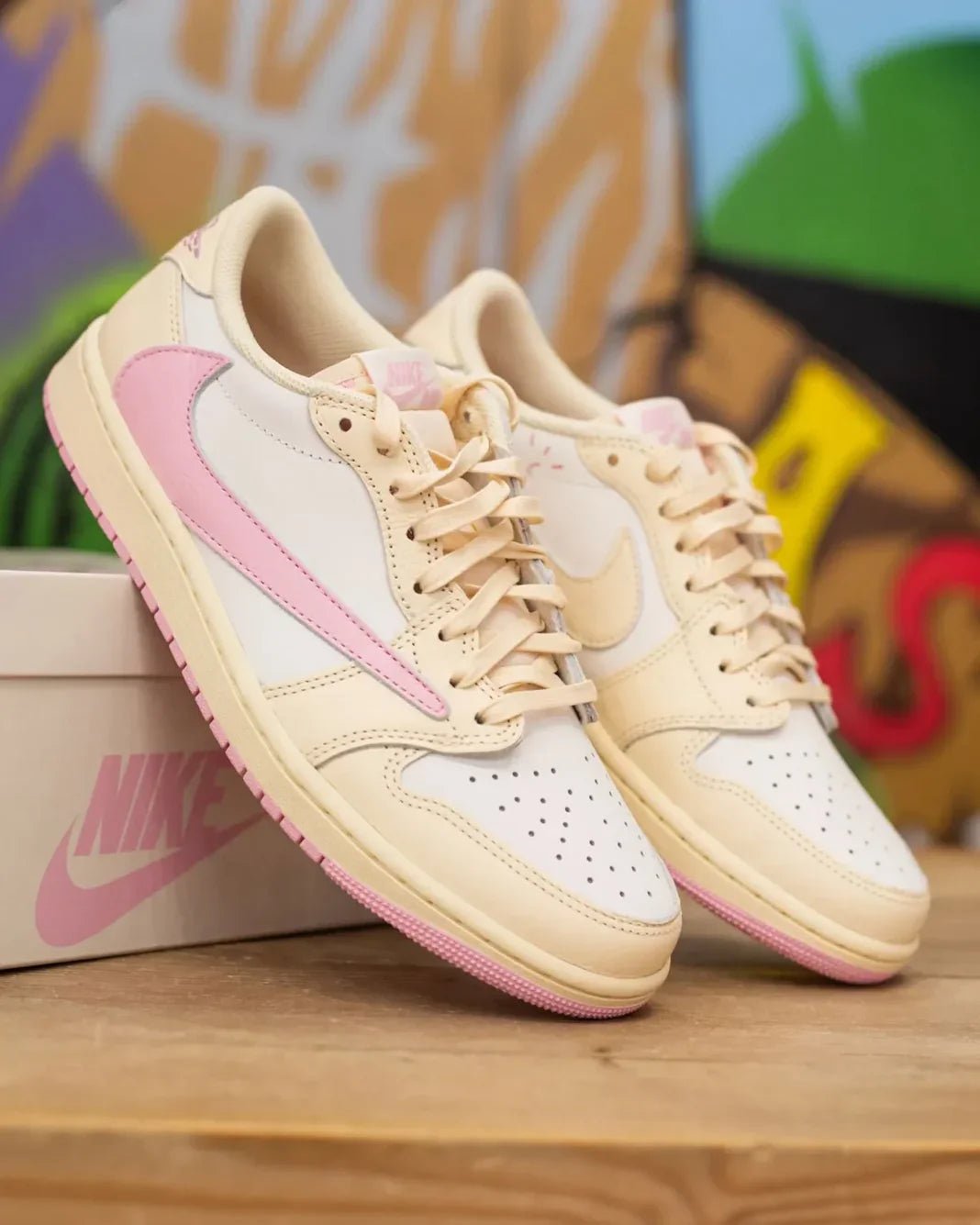 Nike Air Jordan 1 Retro Low OG SP Travis Scott Shy Pink - IQ7604-100 - Mentastore