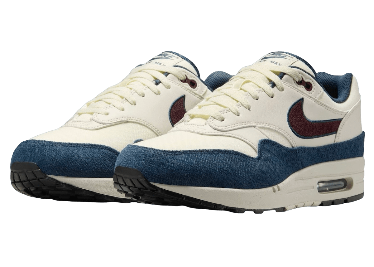 Nike Air Max 1 Coconut Milk Burgundy Crush Navy - FN6952-103 - Mentastore