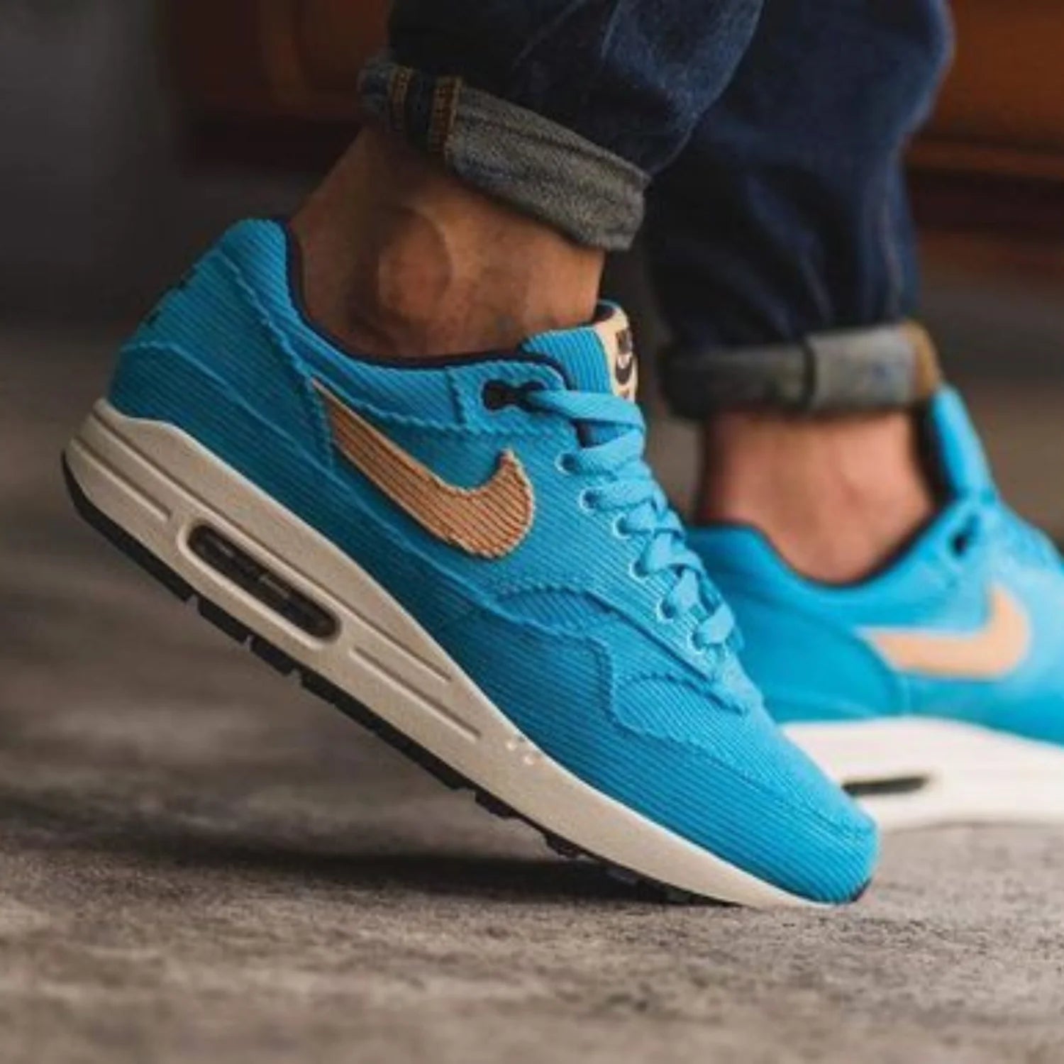 Nike Air Max 1 Corduroy Baltic Blue - FB8915 - 400 - Mentastore