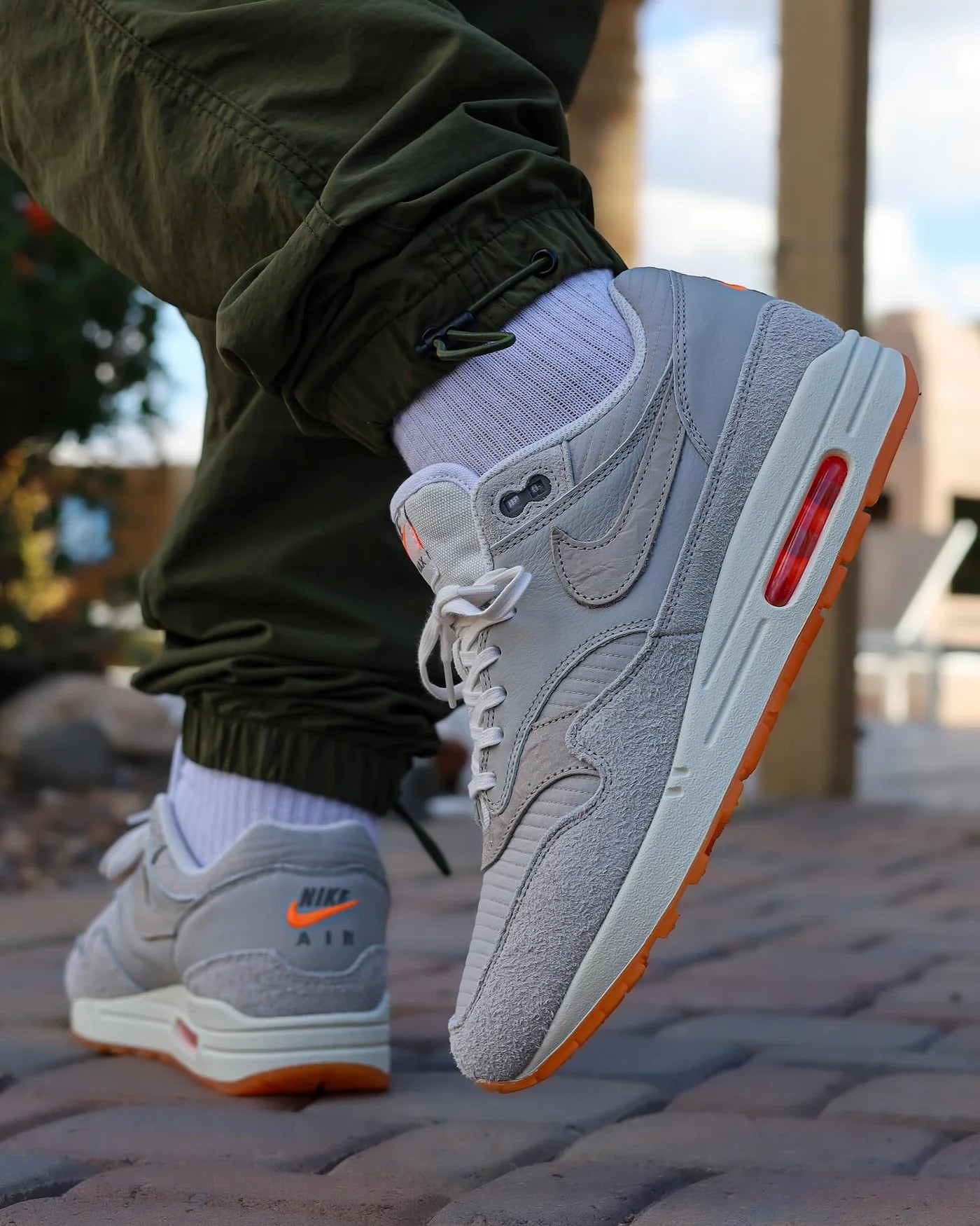 Nike Air Max 1 PRM Light Iron Ore Total Orange - FQ8731 - 012 - Mentastore