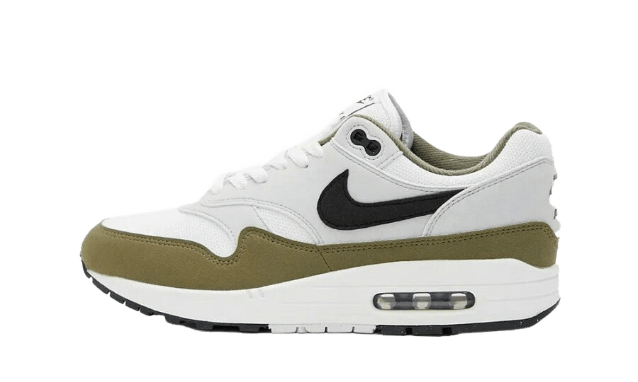 Nike air max 1 white black medium olive - FD9082-102 - Mentastore
