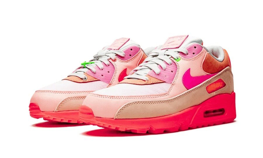 Nike Air Max 90 PRM Platinum Crimson/Bright Purple (Women's) - CT3449-600 - Mentastore