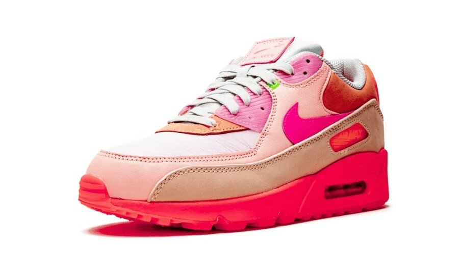 Nike Air Max 90 PRM Platinum Crimson/Bright Purple (Women's) - CT3449-600 - Mentastore