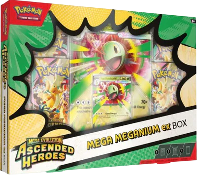 Pokémon Ascended Heroes - EX Box Mega Meganium, Feraligtr or Emboar - - Mentastore