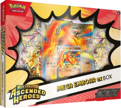 Pokémon Ascended Heroes - EX Box Mega Meganium, Feraligtr or Emboar - - Mentastore