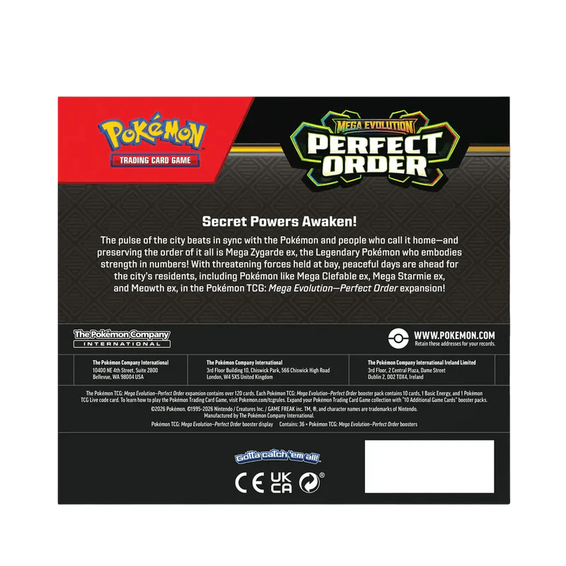 Pokémon Perfect Order Sealed Booster Box ( ENG ) - - Mentastore