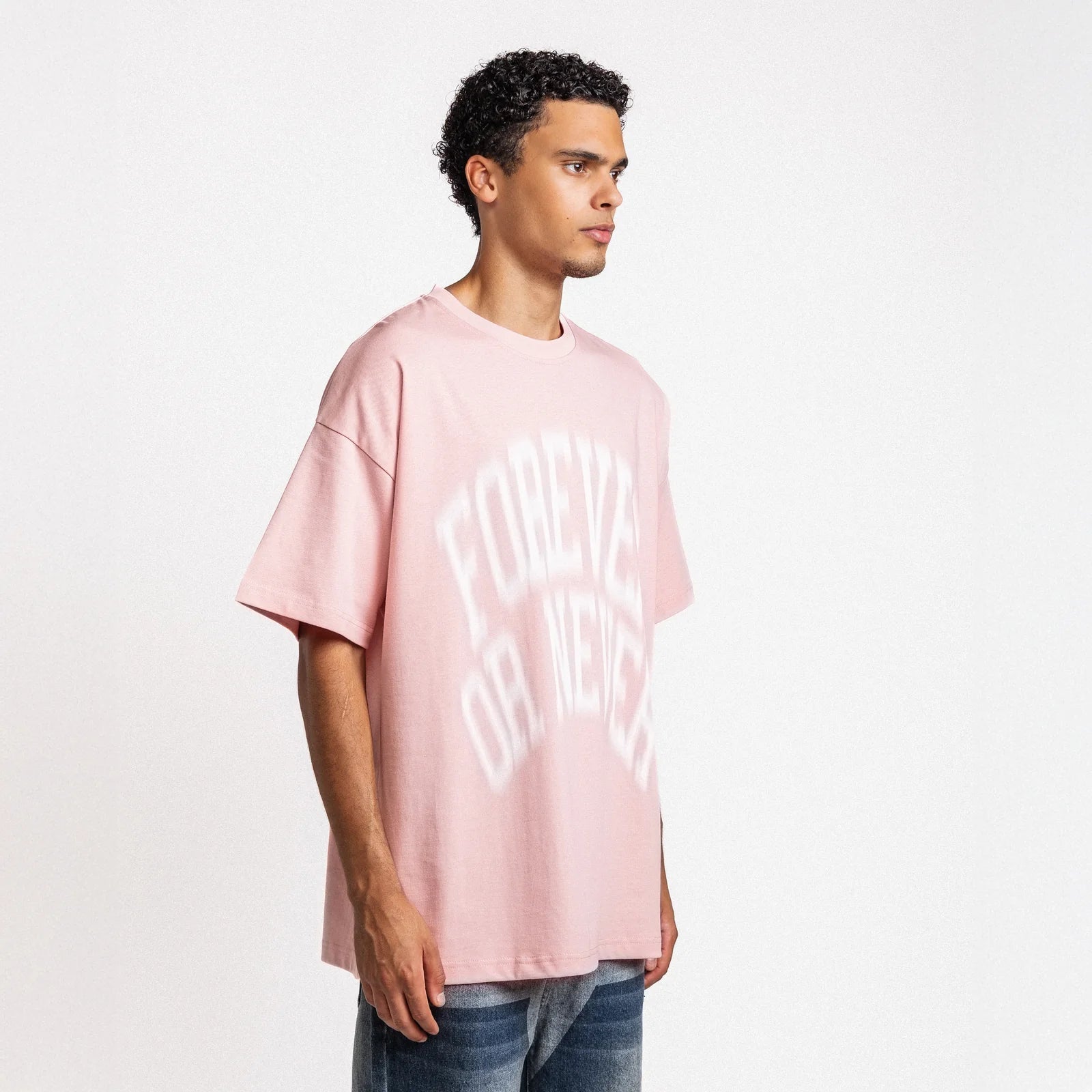 Rheborn Blurry Forever Or Never Tee - Pink - - Mentastore