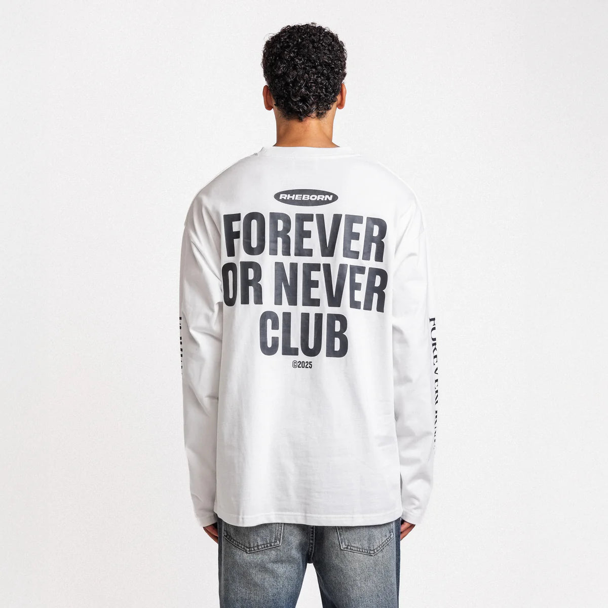 Rheborn Forever Or Never Club Longsleeve II White - - Mentastore