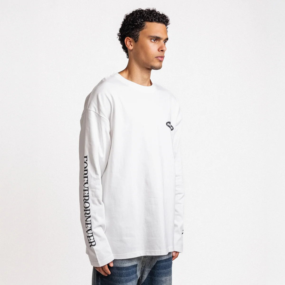 Rheborn Forever Or Never Club Longsleeve II White - - Mentastore