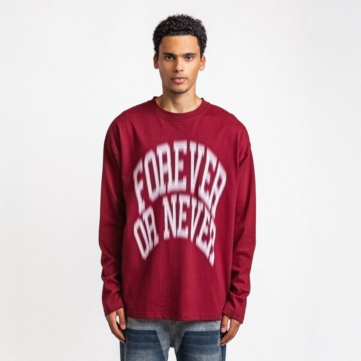 Rheborn Forever Or Never Longsleeve Burgundy - - Mentastore