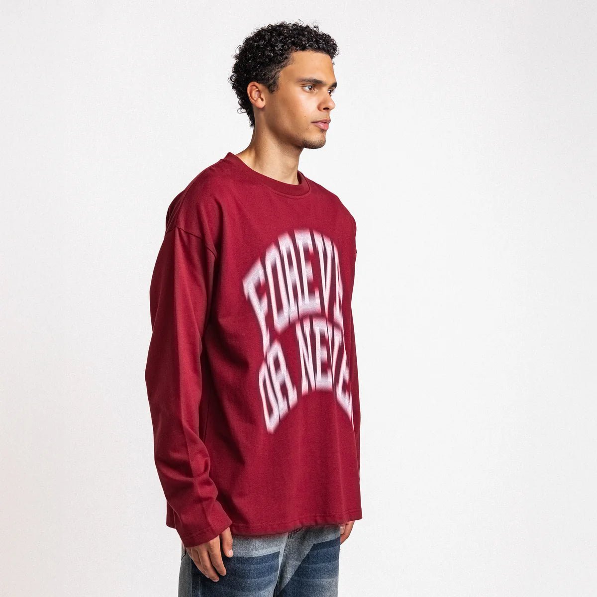 Rheborn Forever Or Never Longsleeve Burgundy - - Mentastore