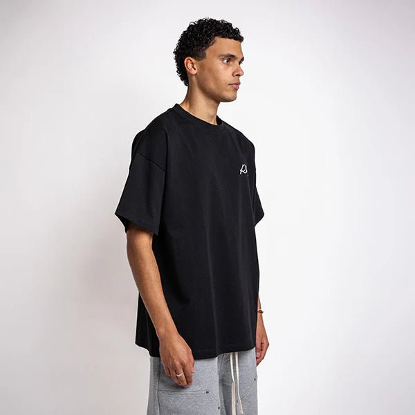 Rheborn Handwritten Logo Tee Black - - Mentastore