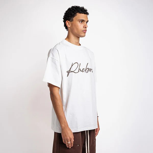 Rheborn Handwritten Logo tee Dark Brown - - Mentastore