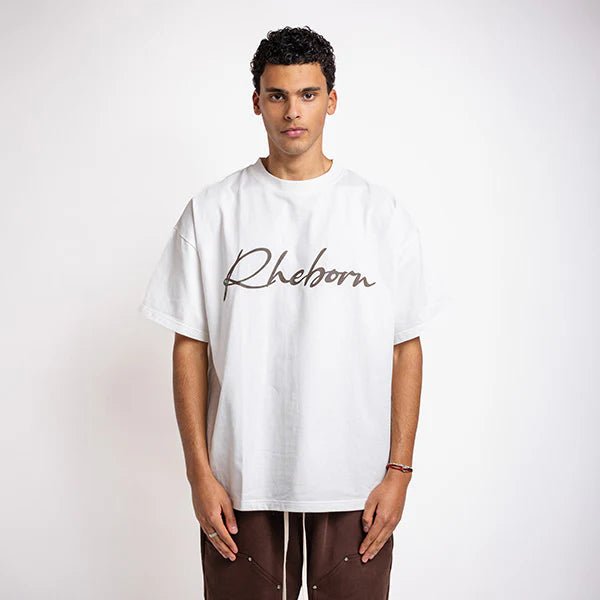 Rheborn Handwritten Logo tee Dark Brown - - Mentastore